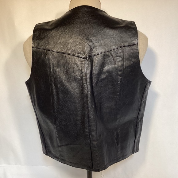 Pro Force Men’s Leather motorcycle vest size 46 - Picture 4 of 10